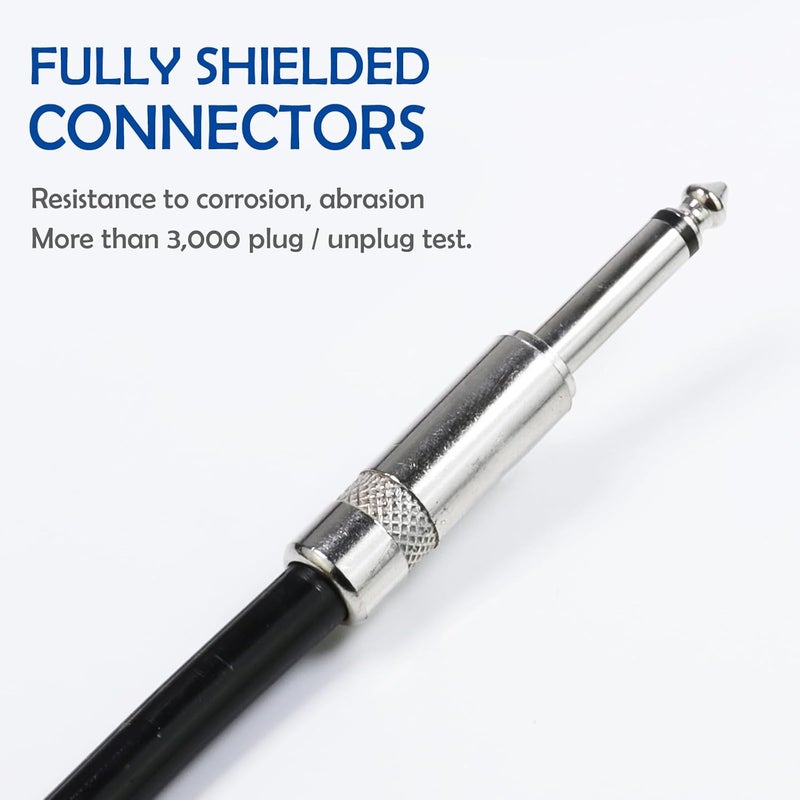 HBU 20 Feet Pack of 2 Speakon to 1/4" Cable - 20 Ft. Speak-On Male to 6.35mm TS Male Wire for Speaker, Loudspeaker, Mixer Console - 16 AWG Heavy Duty Shielded Core with Twist Lock - Image 5